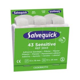 Salvequick® Pflaster-Strips sensible - 6x 43...