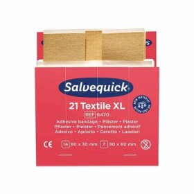 Salvequick® Pflaster-Strips - 6x 21 Stück, extra...