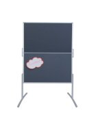Franken Moderationstafel PRO - 120 x 150 cm, grau/Filz, klappbar