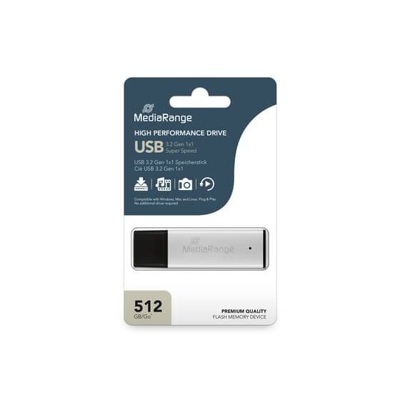 MediaRange USB 3.0 Hochleistungs Speicherstick, 512GB