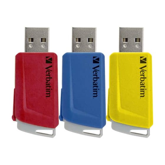 Verbatim USB 3.2 Stick 16GB, StorenClick, rot-blau-gelb