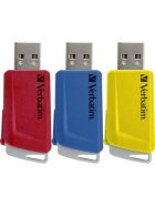 Verbatim USB 3.2 Stick 16GB, StorenClick, rot-blau-gelb