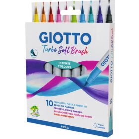 GIOTTO Faserschreiberetui Soft Brush - 10 Stück