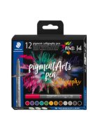 Staedtler® Fasermaler pigment calligraphy - 12 Farben sortiert