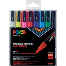uni POSCA Marker - 0,9 - 1,3 mm, 8 farben sortiert