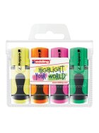 Edding 7 Textmarker mini highlighter neon - 1-3 mm, 4er Set, sortierte Blisterkarte