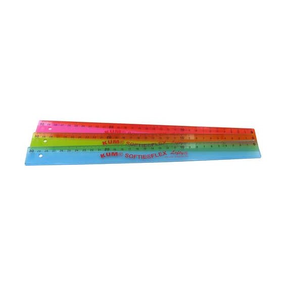 KUM® Lineal Softie Flex Lefty - 30 cm, Kunststoff, Linkshänder