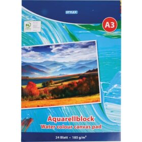 STYLEX® Aquarellblock - A3, 185 g/qm, 24 Blatt