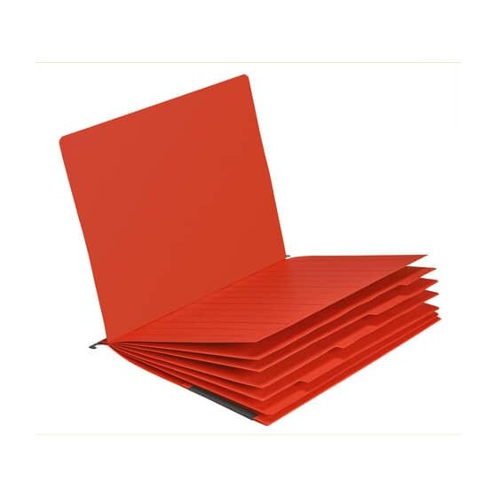 Falken Personalhefter - DIN A4, Karton, 5fach-Register, rot