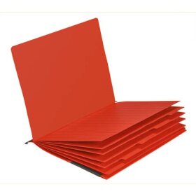 Falken Personalhefter - DIN A4, Karton, 5fach-Register, rot