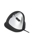 R-Go Tools Ergonomische Maus HE - Groß (Handlänge ≥ 185mm), Rechtshänder, kabelgebunden, schwarz