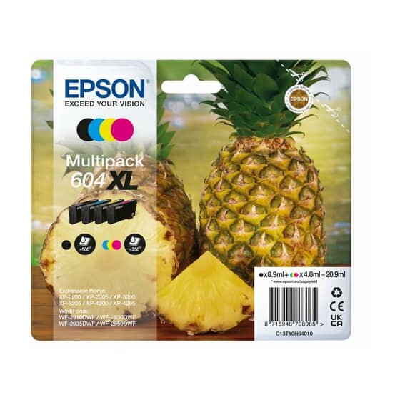 Epson Original Epson Tintenpatrone MultiPack Bk,C,M,Y High-Capacity (C13T10H64010,T10H640,604XL,T10H6,T10H64010)