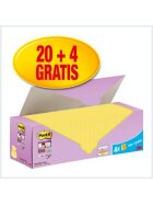Post-it® SuperSticky Haftnotiz Super Sticky Notes Promotion - 76 x 76 mm, gelb, 24x 90 Blatt