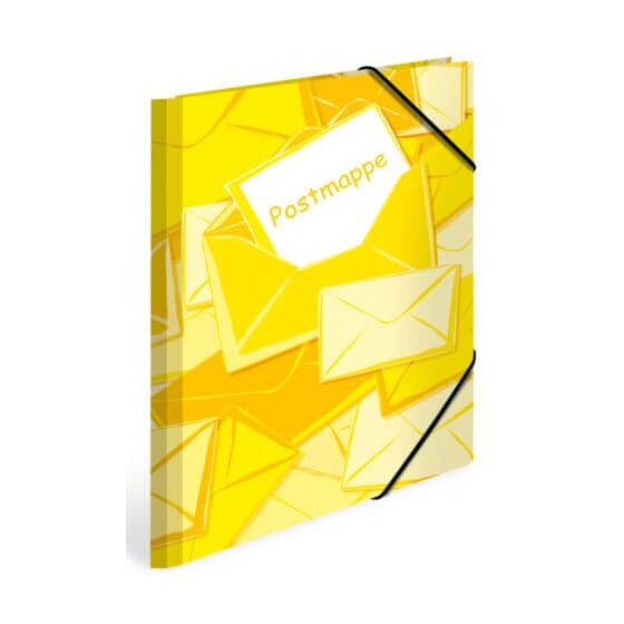 Herma Gummizugmappe Postmappe - A4, gelb, Karton