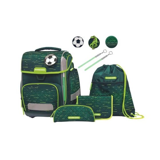 Schneiders Schultaschenset Ergolite - 9tlg. Soccer Star green