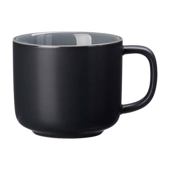 Ritzenhoff & Breker Kaffee Obertasse Jasper - 240 ml, Keramik, schwarz, 6 Stück