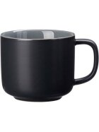 Ritzenhoff & Breker Kaffee Obertasse Jasper - 240 ml, Keramik, schwarz, 6 Stück