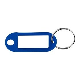 Schlüsselanhänger, dunkelblau, mit beschriftbaren Etiketten, VE = 1 Packung á 100 Stück