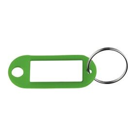 Schlüsselanhänger, grün, mit beschriftbaren Etiketten, VE = 1 Packung á 100 Stück