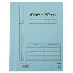 Comba-Mappe DIN A4, 250g/qm, mit Heftmechanik, blau