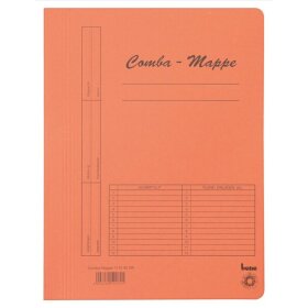 Comba-Mappe DIN A4, 250g/qm, mit Heftmechanik, orange