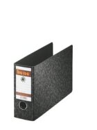 Ordner Serie No.1, DIN A5 quer, Hartpappe, 77 mm, geklebtes Rückenschild, ohne Kantenschutz, schwarz
