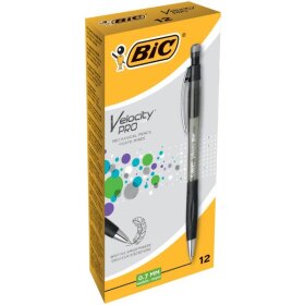 BIC Velocity Pro 0,7 mm, HB-Druckbleistifte, grauer Schaft, 12er Box
