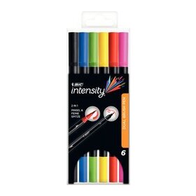 Fasermaler intensity Dual Brush Pen, sortiert, 6 Stück