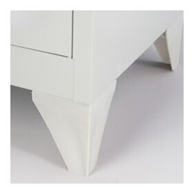 Polypropylenfüße für MonoBloc Garderoben- & Schließfachsysteme, Höhe 150 mm, lichtgrau, VE = 4 Stück