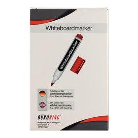 Whiteboardmarker, rot, Rundspitze, Strichstärke 1,5-3 mm, non-permanent