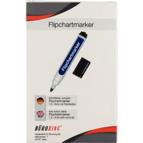 Flipchart-Marker, schwarz, Rundspitze, Strichstärke 1,5 - 3 mm