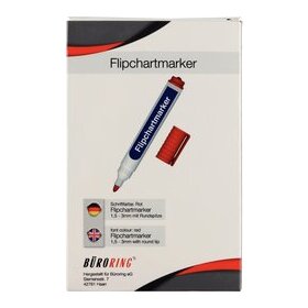 Flipchart-Marker, rot, Rundspitze, Strichstärke 1,5 - 3 mm