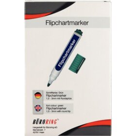 Flipchart-Marker, grün, Rundspitze, Strichstärke 1,5 - 3 mm