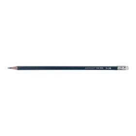 Bleistift, Härtegrad HB, mit Radiertip, blau, 12...