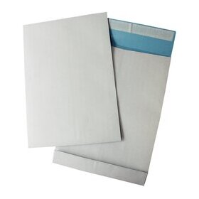 Faltentasche DIN B4, ohne Fenster, haftklebend, 140g/qm, weiß, fadenverstärkt, 40 mm Klotzboden, 100 Stück