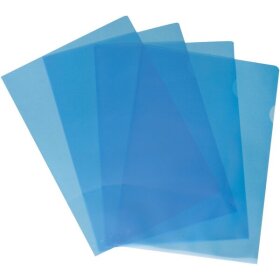 Aktenhülle DIN A4, blau, 120 my, PP-Folie, Oberfläche genarbt, 100 Hüllen