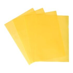 Aktenhülle DIN A4, gelb, 120 my, PP-Folie, Oberfläche genarbt, 100 Hüllen