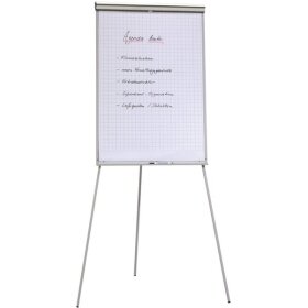 Flipchart ECO Standard, grau, Schreibtafelfläche 105 x 68 cm, magnetisch, Höhe variabel verstellbar, mit Stifteablage