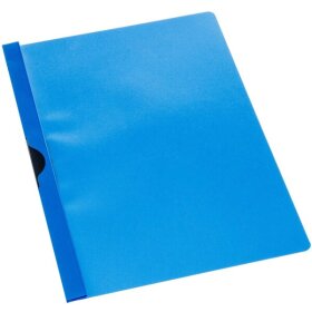 Klemmhefter DIN A4, hellblau, Metallklemme, Fassungsvermögen 30 Blatt, transparenter Vorderdeckel