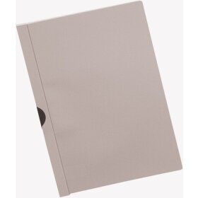 Klemmhefter DIN A4, grau, Metallklemme, Fassungsvermögen 30 Blatt, transparenter Vorderdeckel