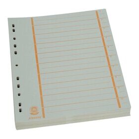 Trennblätter DIN A4, chamois, oranger Orgadruck, 100 Stück, 230g/qm RC Karton