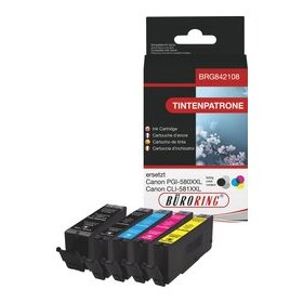Multipack Tintenpatrone, ersetzt Canon PGI-580/CLI-581XXLBK/C/M/Y, 1 x 25 ml, 4 x 10,5 ml, BK/C/M/Y