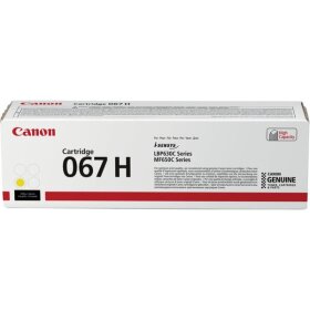 Toner Cartridge 067 H, für Canon Drucker, High Capacity, ca. 2.300 Seiten, gelb