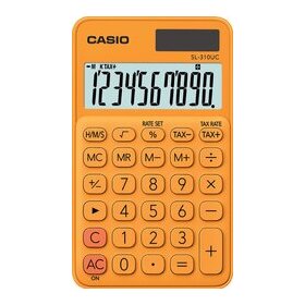 Taschenrechner SL-310UC orange, 10-stelliges extra...
