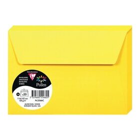 Briefumschlag Pollen, DIN C6, ohne Fenster, haftklebend, sonne, 120g/qm, 20 Stück