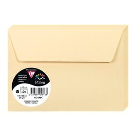 Briefumschlag Pollen, DIN C6, ohne Fenster, haftklebend, chamois, 120g/qm, 20 Stück