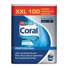 Waschpulver Coral Prof. Optimal Color, Fein- und Buntwaschmittel, 100 Wäschen, VE = 1 Karton = 6,25 kg