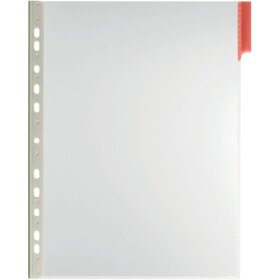 Sichttafel FUNCTION PANEL für DIN A4, 5 eingeschweißte Taben, Beutel = 5 Stück, rot
