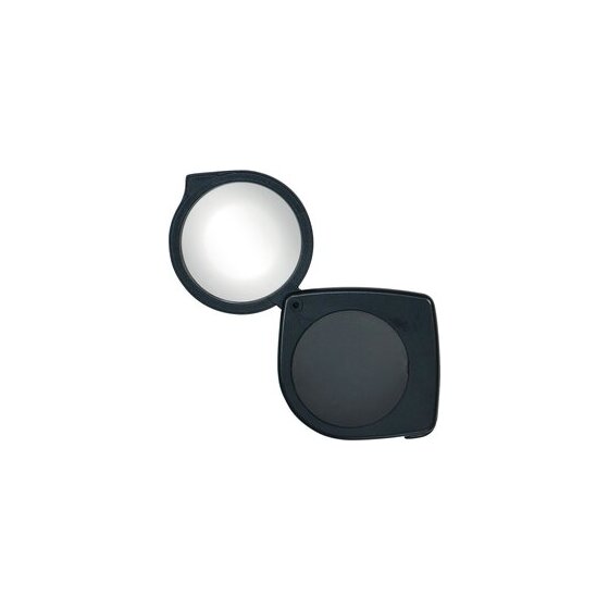 Einschlaglupe, Ø 45mm, bikonvexe Leichtlinse, Vergrößerung: 3x, schwarz