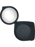 Einschlaglupe, Ø 45mm, bikonvexe Leichtlinse, Vergrößerung: 3x, schwarz